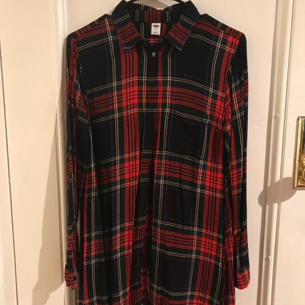Above the knee flannel dress